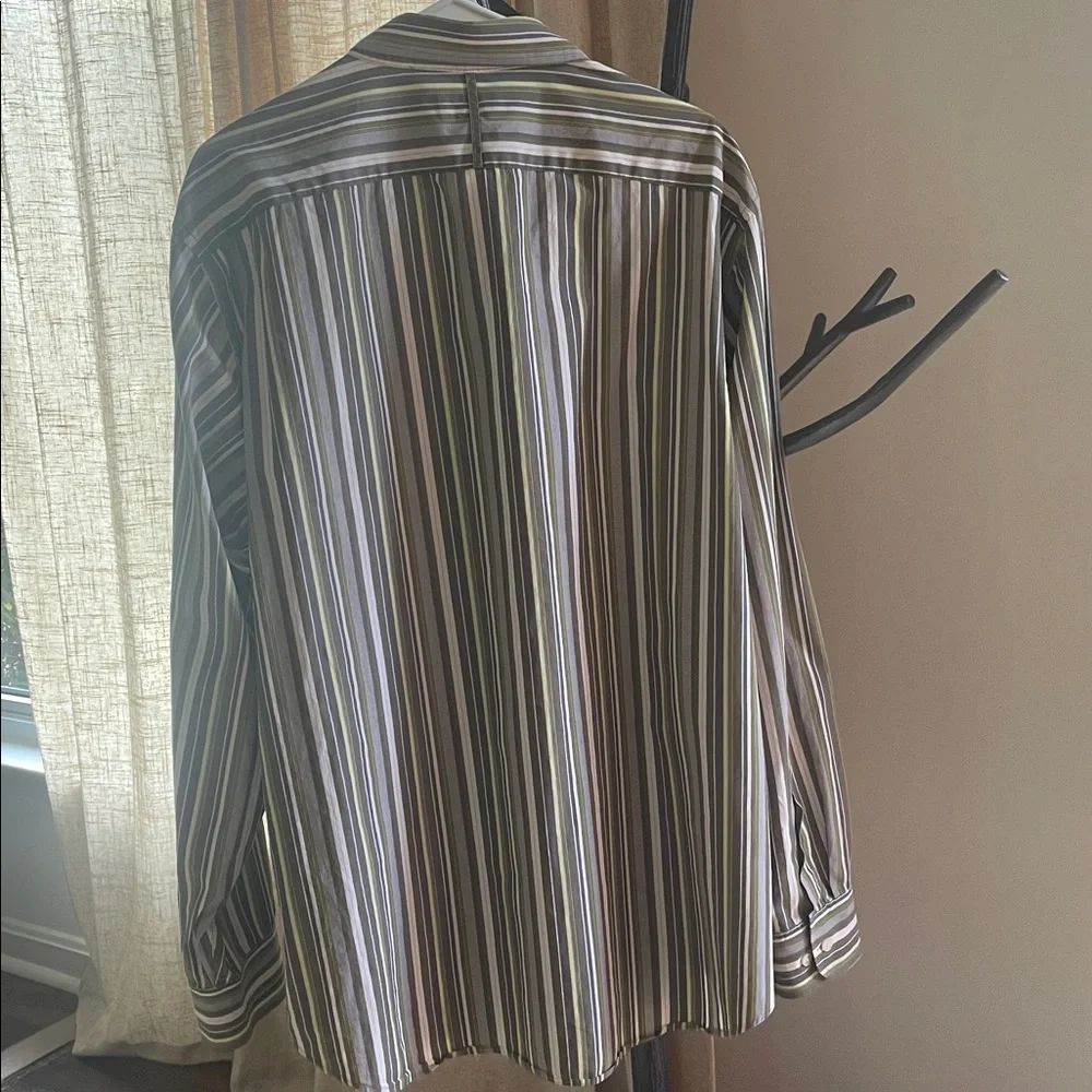 Banana Republic Men’s Cotton Multicolor Striped Dress Shirt Size XXL 18-18 1/2